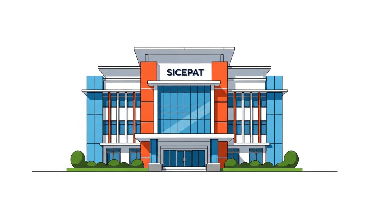 Tampilan depan bangunan kantor cabang Sicepat yang berlokasi di Dumai.